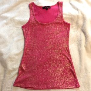 Almost famous pink tank top